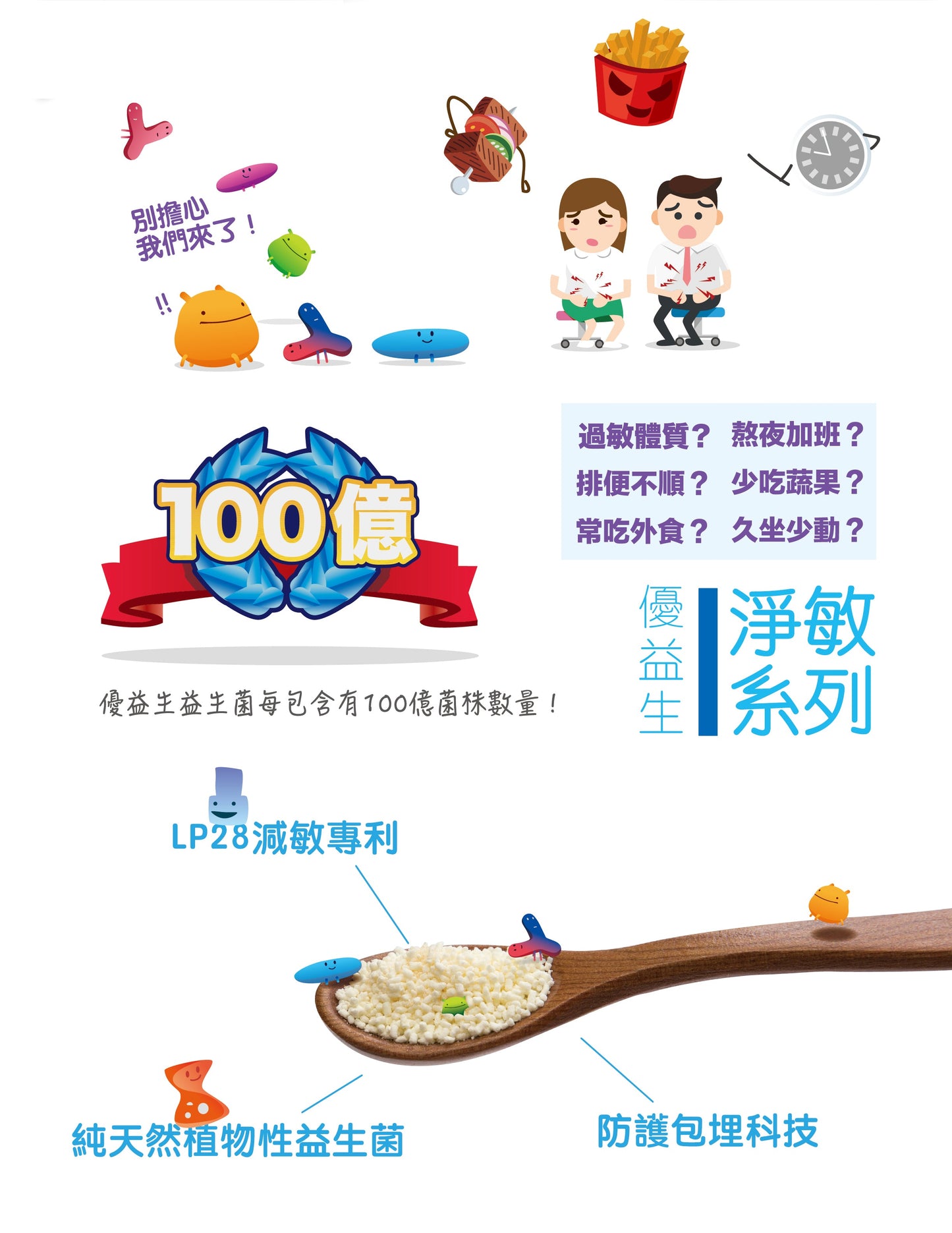 【Urbios優益生】淨敏系列:LP28專利減敏益生菌 (10盒組,一盒30入,共300入)
